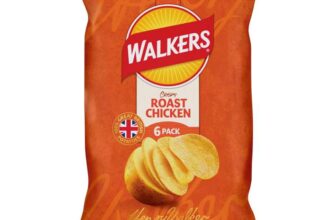 Walkers Roast Chicken Multipack Crisps 6x25g – £1.21 / £1.15 S&S