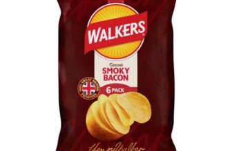 Walkers Smoky Bacon Multipack Crisps 6x25g – £1.35 S&S