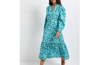Wallis Petite Floral Waffle Button Midi Dress