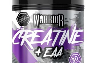 Warrior Creatine Monohydrate Powder EAA 270g (30 Servings) Pure Creatine with Essential Amino Acid Supplements for Muscle