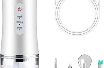 Water Flosser Cordless, 4 Modes with DIY Custom Pressure, Dental Care and Interdental Cleaning, 250ML & 4 Jet Tips Water Jet Teeth Cleaner, USB Rechargeable for 25-Days Use at Home Travel