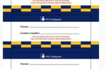 Watersports, contact details free label from coastguard