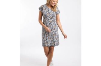 Weird Fish Tallahassee Printed Jersey Dress