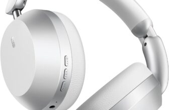 Wentronic Y04 Bluetooth 5.3 Wireless Over-Ear Headphones with Active Noise Cancelling & Hi-Res Sound, 48H Playtime, Soft Comfort Earcups Travel, Office & Home iOS, Android & PC Silver