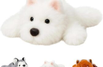 Westie Dog Plush Toy 22 cm Soft And Lightly Weighted Comforting Cuddle Companion, Adorable West Highland Terrier Stuffed Animal Gift For Kids