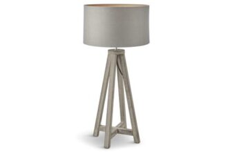 Whitby Grey Wash Wood Tapered 4 Post Table Lamp Base