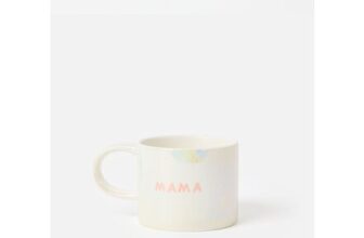 White Pearlescent Ceramic Mama Mug