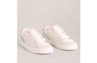 White Stuff White Perforated Trainers
