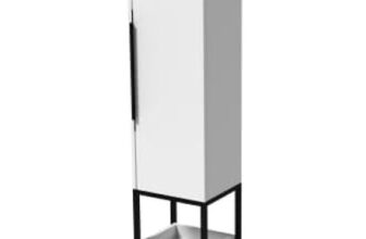 Wickes Rimini Matt White Black Frame Tower Unit