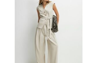 Wide Leg Trousers with Cotton