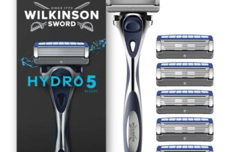Wilkinson Sword Hydro 5 Razors for Men, Value Pack, Skin Hydration, Carbon Coated Blades, Razor Handle plus 6 Blade Refills – £9 S&S