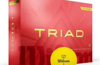 Wilson Triad Golf Balls Yellow, Pack of 12 – Sold by STOCS UK
