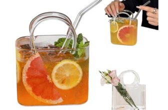 Winnsell Purse-Shaped Drinking Glass with Handles
