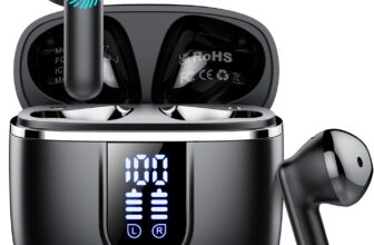 Wireless Earbuds, 2026 Bluetooth 5.4 Headphones In Ear with HiFi Stereo, 4 ENC Noise Cancelling Mics, 40H Wireless Earphone with Deep Bass, LED Display, IP7 Waterproof Bluetooth Earbuds, Fast Charging