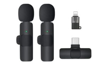 Wireless Lavalier Mic 2.4GHz, 2-Pack, Android/Samsung USB-C & Apple Lightning