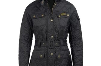 Womens Diamond Quilted Wind Resistant Long Sleeve Slim Fit Quilted Jacket