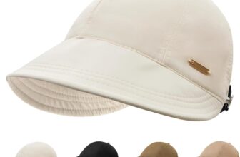 Womens Wide Brim Sun Visor Hat, Ladies Wide Brimmed Sun Hat for Travel Commuting School Cycling Adjustable Packable Visor Cap