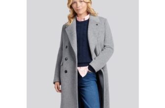 Womens Wool Blend Double Breasted Coat