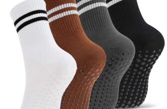 Womens Yoga Grip Socks 4 Pack – Size 2-5 – Sold by Onlkeow FBA