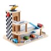 Wooden Car Garage with Wooden Car and City Accessories (3 Years)