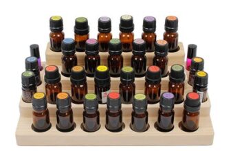 Wooden Essential Oil Box, 30 Slots Travel Organizer