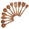 Wooden Spoons for Cooking,11Pcs Wooden Utensils for Cooking Teak Wooden Kitchen Utensil Set Wooden Cooking Utensils – SB Amazon US