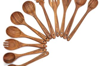Wooden Spoons for Cooking,11Pcs Wooden Utensils for Cooking Teak Wooden Kitchen Utensil Set Wooden Cooking Utensils – SB Amazon US