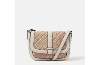 Woven Crossbody Bag Cream