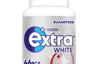 Wrigleys Extra White Chewing Gum, Peppermint Flavour, 46 pieces, Sugar Free Chewing Gum Bottle with Xylitol S&S £1.66