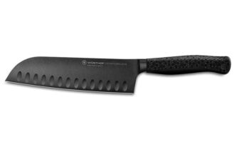 Wüsthof Performer 7 Inch Hollow Edge Santoku Knife, Black (Dispatch 1-3 Months)