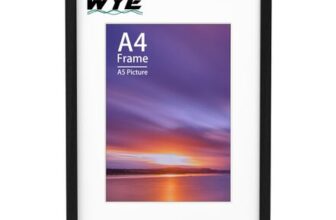 Wyewye A4 Frame Wooden Photo Frames with A5 Mount