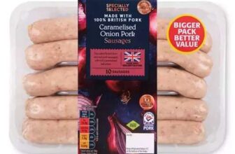 XXL Specially Selected 10 Caramelised Onion Sausages