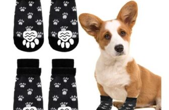 Xinzistar Dog Socks Anti-Slip Paw Protectors, 2 Pairs, Size S