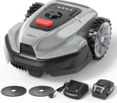 YARDCARE V3 Robot Lawn Mower with Vision Navigation, 150 Obstacle Detection and App Control, 50 dB Quiet, with Spiral Mowing Mode and Rain Sensor, robotic lawn mower for small to mediumsized gardens