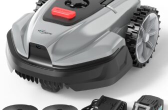 YARDCARE V3 Robot Lawn Mower with Vision Navigation, 150 Obstacle Detection and App Control, 50 dB Quiet, with Spiral Mowing Mode and Rain Sensor, robotic lawn mower for small to mediumsized gardens