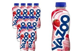 YAZOO Strawberry Milkshake, High in Protein & Calcium
