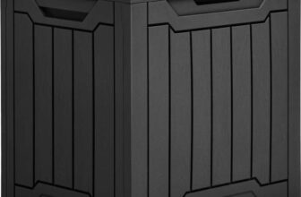 YITAHOME Outdoor Resin Storage Box 31 Gal, Water-resistant Patio Deck Box Outdoor Storage Box for Pillows, Garden Equipment,