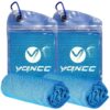 YQXCC 2 Pack Cooling Towels 120×30 cm, Ice Cool Microfibre Towel for Neck, Soft Breathable for Gym, Yoga, Golf, Running, Camping & Hot Weath