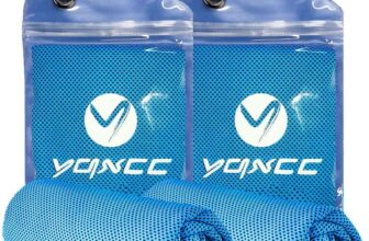 YQXCC 2 Pack Cooling Towels 120×30 cm, Ice Cool Microfibre Towel for Neck, Soft Breathable for Gym, Yoga, Golf, Running, Camping & Hot Weath