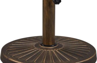 Yaheetech 10kg Patio Umbrella Stand, Bronze effect