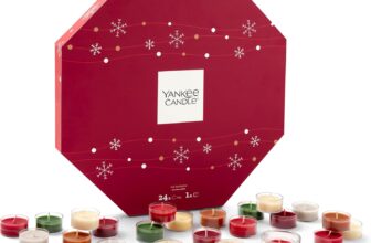 Yankee Candle Advent Calendar 2025 Wreath Scented Candles Gift Set 24 Scented Tea Lights and 1 Tea Light Holder Gifts for Women