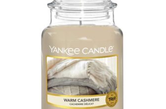 Yankee Candle Scented Candle Warm Cashmere Large Jar Long Burning Candles: up to 150 Hours Perfect Gifts for Women Energy Class G