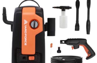 Yard Force EW U11E Electric Pressure Washer, 1600W, 120 Bar, 400L/h Flow Rate, 3m Hose