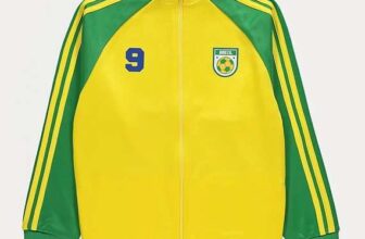 Yellow Brazil Football Zip Front Jacket (Ages 3-9)