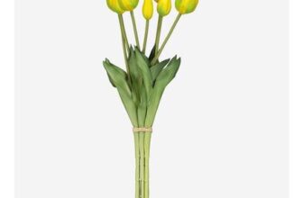 Yellow & Green Artificial Tulip Bouquet 46x5cm