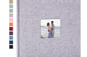 Yopih Self-Adhesive Photo Album, 40 Pages, Window, Grey