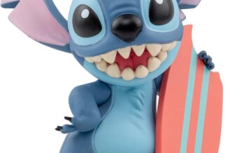YuMe Surfer Stitch 3 Mini Figure Collectable in Hero Window Box Officially Licensed Disney Merchandise Toy Gift for Kids, Adults & Movie Fans Collect All 6 Fun Series Collectable Figures