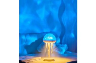 YzzYzz Jellyfish Lamp and Ocean Projector, Rechargeable 2-in-1 Light
