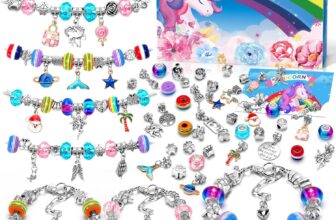 ZOOI Bracelet Making Kit, Jewellery Making Kit for Girls Gifts for 5-13 Year Old Girl Toys, Charm Bracelet Unicorn Gifts for Gifts for Teenage Girls Birthday Presents