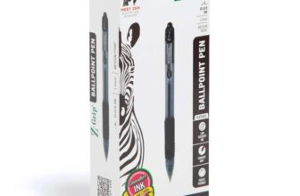 Zebra Pen Z-Grip Retractable Ballpoint Pen, Medium Point, 1.0 mm, Black Ink, Pack of 12 – (Discount at Checkout)